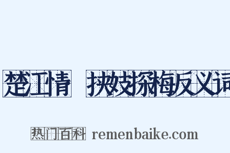 楚江情·挟妓探梅反义词是什么意思的图片